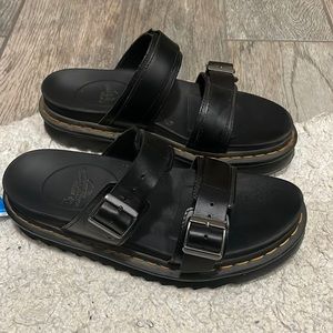 Black dr marten sandals size 8